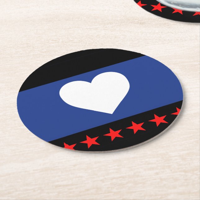 Fotprahmetflagga Underlägg Papper Rund (Vinklad)
