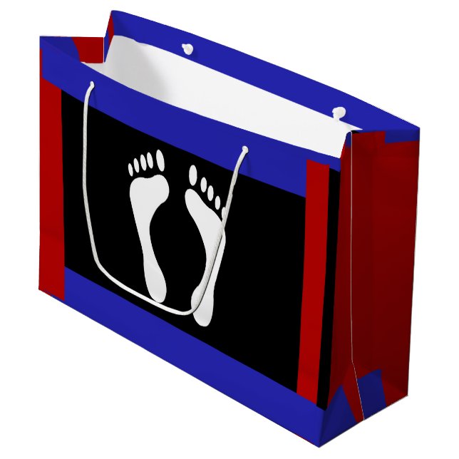 Fotpraktflagga (Fotavtryck) (Framsidan Vinklad)