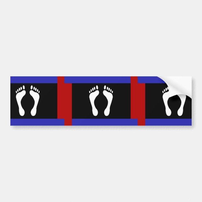 Fotpraktflagga (Fotavtryck) Bildekal (Framsidan)