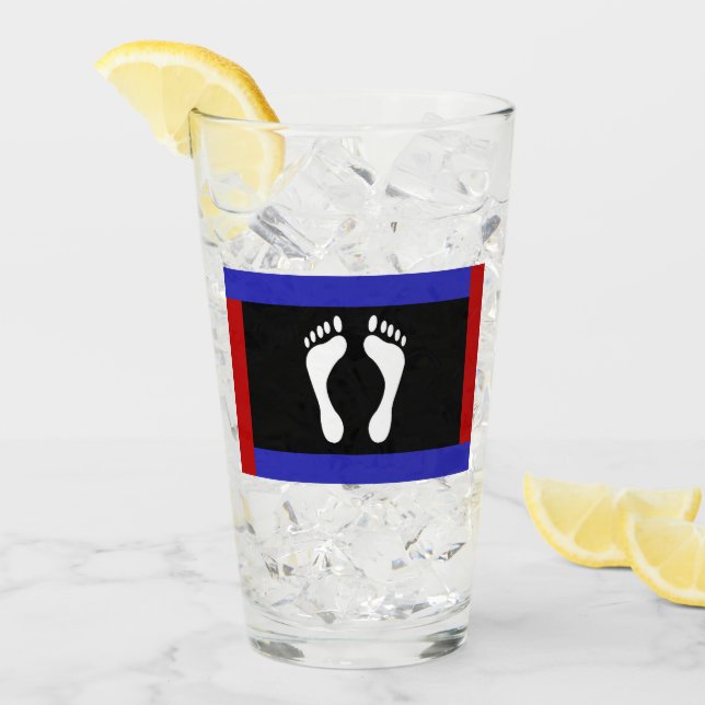 Fotpraktflagga (Fotavtryck) Glaskopp (Framsida Ice)