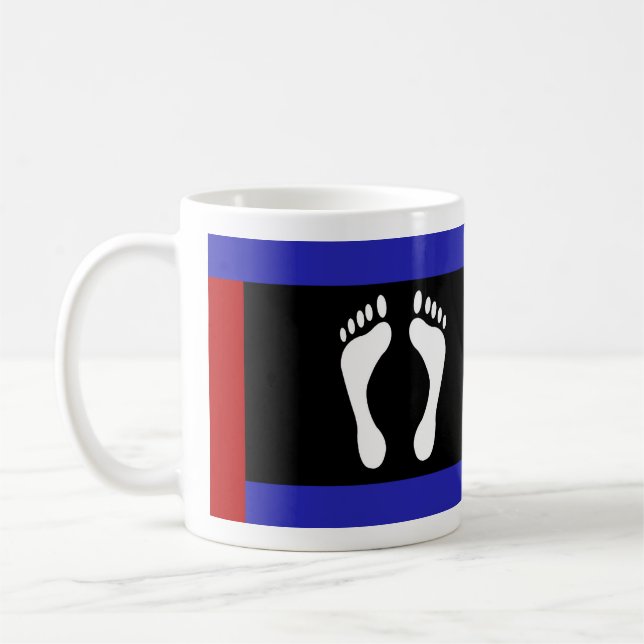 Fotpraktflagga (Fotavtryck) Kaffemugg (Vänster)