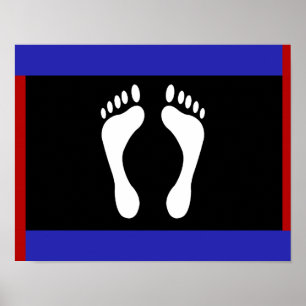 Fotpraktflagga (Fotavtryck) Poster