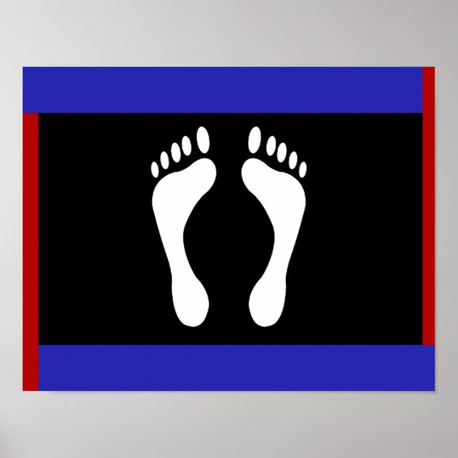 Fotpraktflagga (Fotavtryck) Poster (Framsidan)