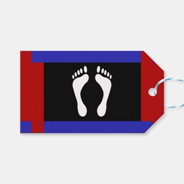 Fotpraktflagga (Fotavtryck) Presentetikett (Framsidan (Horisontell))