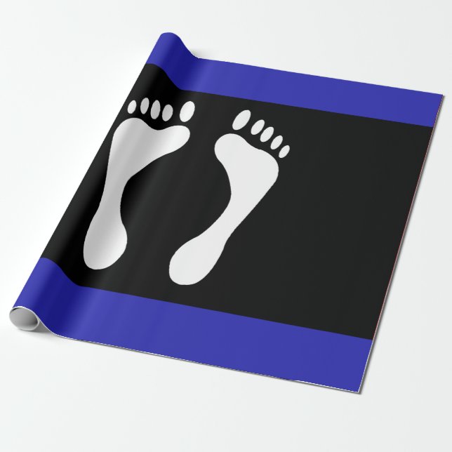 Fotpraktflagga (Fotavtryck) Presentpapper (Utrullad)