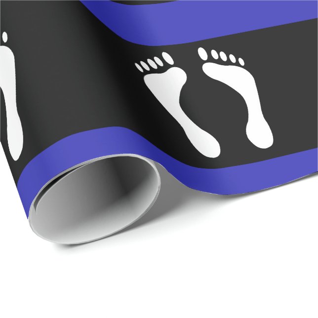 Fotpraktflagga (Fotavtryck) Presentpapper (Rullad Hörn)