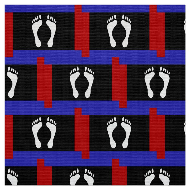 Fotpraktflagga (Fotavtryck) Tyg (Provkarta)