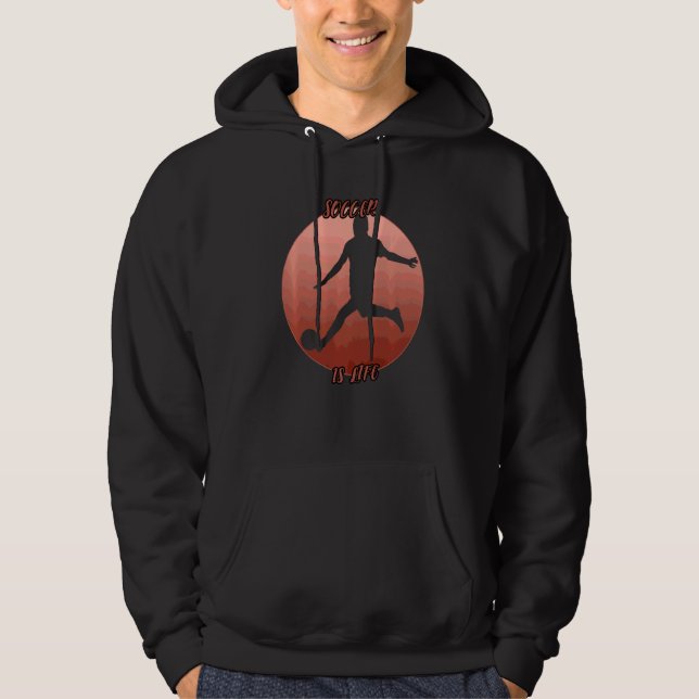 Fotskugga i röd cirkel hoodie (Framsida)