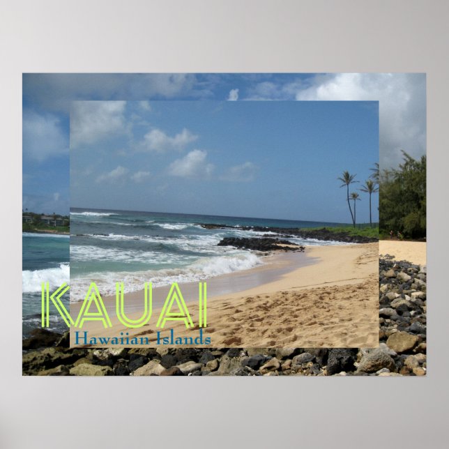 Fotspår i Kauai affisch stil duk (Framsidan)