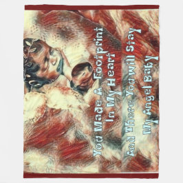 Fotspår i min hjärtaullfilt, fleecefilt