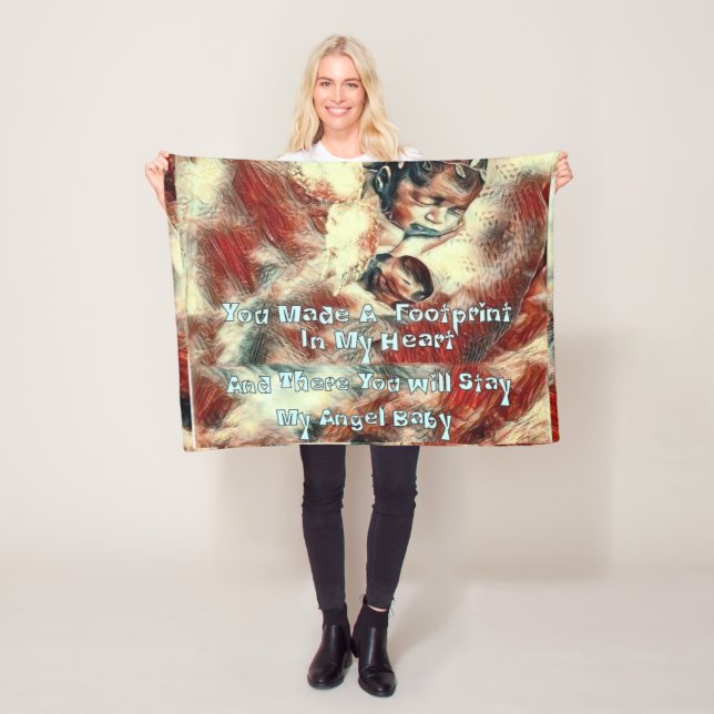 Fotspår i min hjärtaullfilt fleecefilt (På plats)