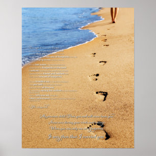 Fotspår i Sanddikt Poster