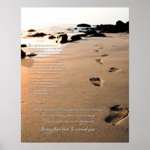 Fotspår i Sanddikt Poster
