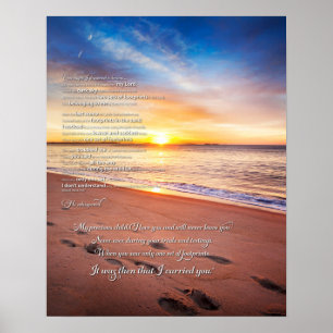 Fotspår i Sanddikt Poster
