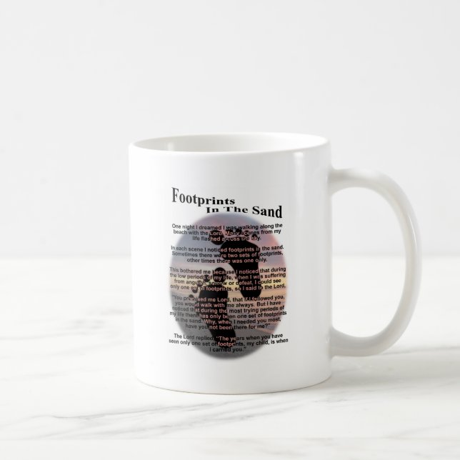 Fotspår i sanden… kaffemugg (Höger)