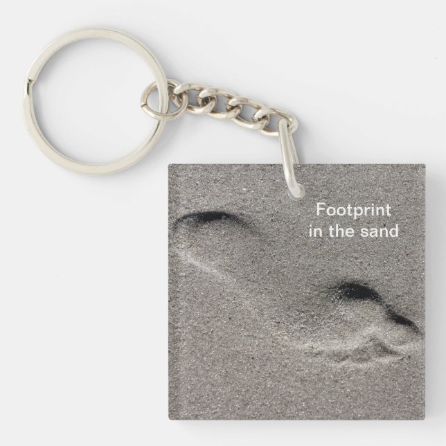 Fotspår i sanden Keychain (Framsidan)
