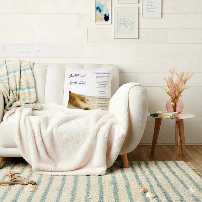 fotspår i sanden kudde (Skapare uppladdad)