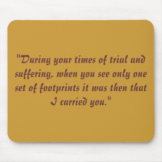 Fotspår i sanden musmatta (Framsidan)