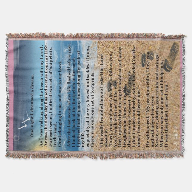 Fotspår i sanden mysfilt (Framsidan)