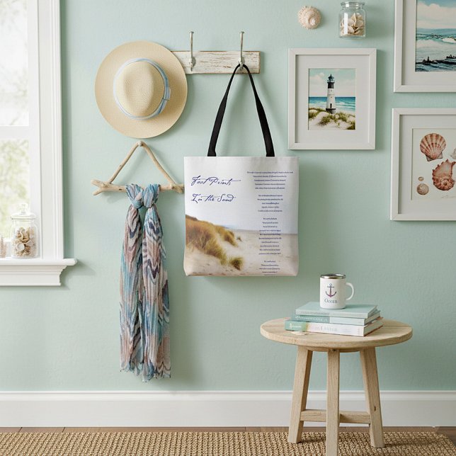 fotspår i sanden tygkasse (Skapare uppladdad)