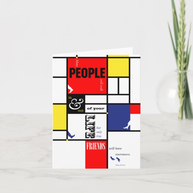 Fotspår noterar kortet kort (Framsida)