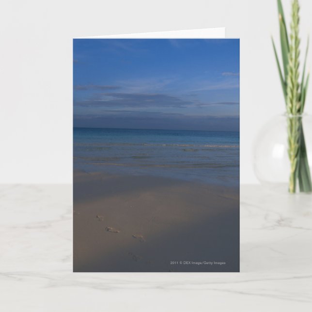 Fotspår på strand kort (Framsida)
