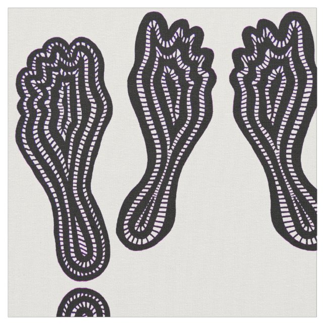 Fotspår Tyg (Närbild)