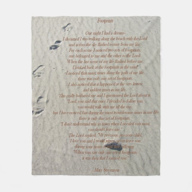 Fotspårullfilt Fleecefilt (Framsidan)