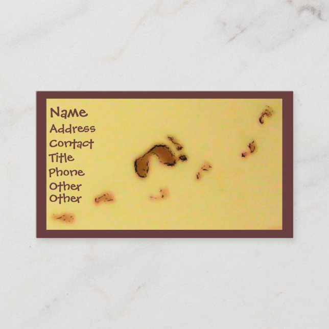 Fotspårvisitkortar Visitkort (Framsida)