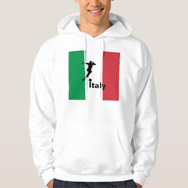 Fotspelare, anpassadet Italien Hoodie (Framsida)