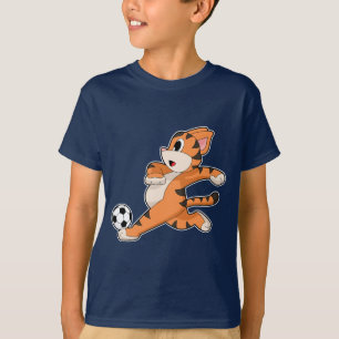 Fotspelare för tiger-fotboll t shirt