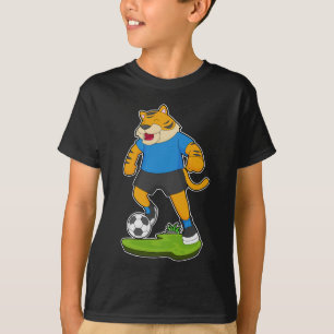 Fotspelare för tiger-fotboll t shirt