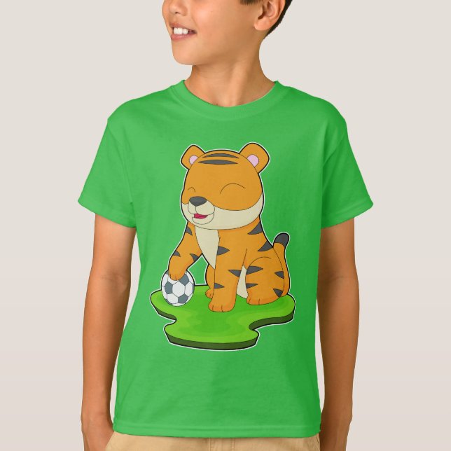 Fotspelare för tiger-fotboll t shirt (Framsida)