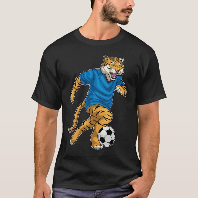 Fotspelare för tiger-fotboll t shirt (Framsida)