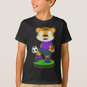 Fotspelare för tiger-fotboll t shirt