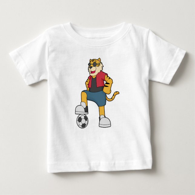 Fotspelare för tiger-fotboll t shirt (Framsida)