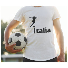 FotspelarItalien, anpassade T Shirt