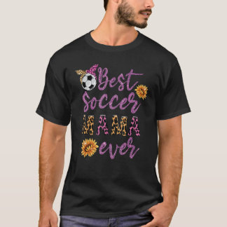 Fotsport BEST MAMMA EVER leopard art T Shirt