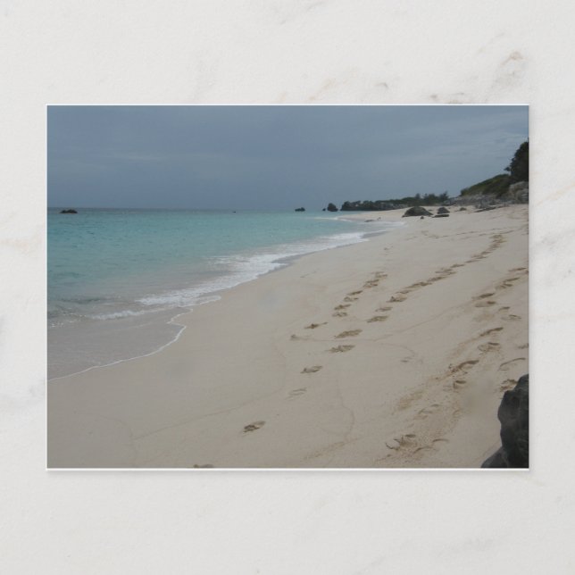 Fotsteg i Bermuda Sand Vykort (Framsida)
