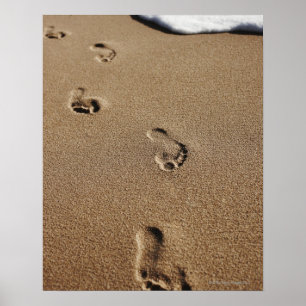 Fotsteg i sand poster