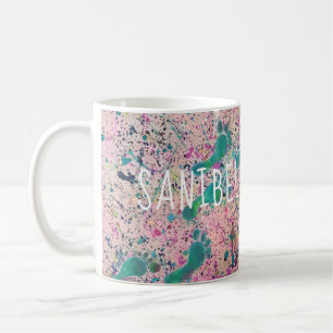Fotsteg i sanden - Sanibel ö Florida Kaffemugg