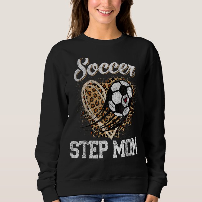 Fotsteg Mamma Leopard Boll Mors dag T Shirt (Framsida)