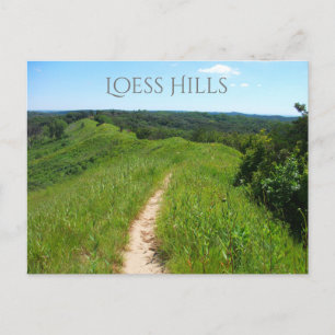 Fotstig från utsiktsplats, Loess Hills State Park Vykort