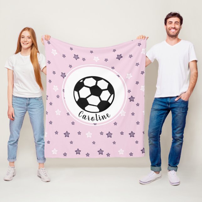 Fotstjärnornas Personlig Cute Rosa Mönster Fleecefilt (På plats)