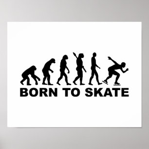 Fött att åka skridskor evolution rusa att åka poster
