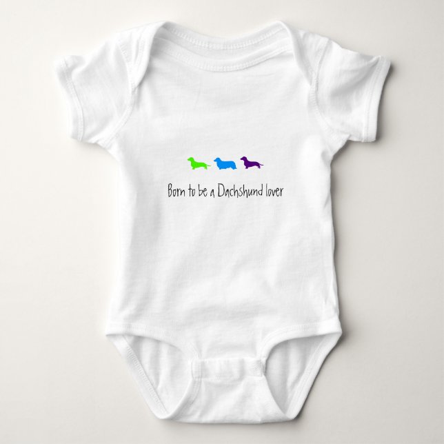 Fött att älska taxar t-shirt (Framsida)
