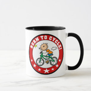 Fött att cykla muggen mugg