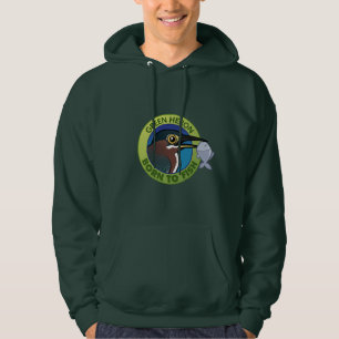 Fött att fiska hoodie