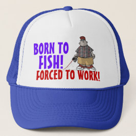 Fött att fiska locket truckerkeps