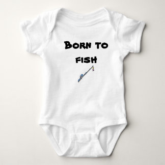 Fött att fiska! t-shirt